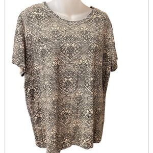 Peruvian Connection Gray and Beige Floral Paisley Tapestry Print Medium